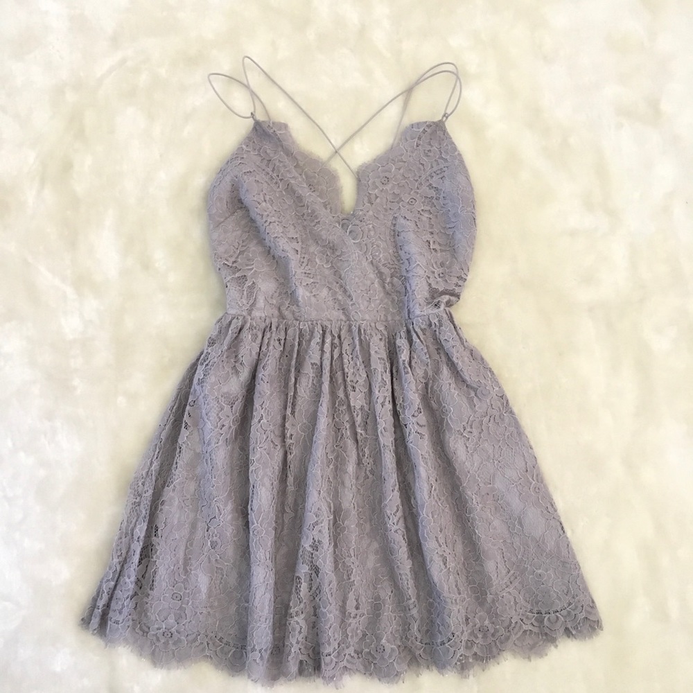 Tobi “Emalea” Multi Strap Lace Skater Dress - Picture 2 of 4